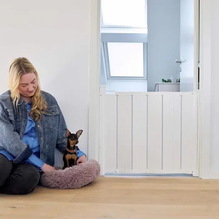 Erbjudande DogSpace Marley Väggmonterad Hundgrind 72,5 cm VIT